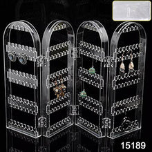 4 Folding Storage Hanger Acrylic Earring Screen Holder Display Stand Clear (1 Set) - dailyneed.life