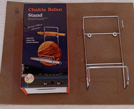 Chakla Belan Chimta Stand Rolling Pin Board Tong Holder Silver Stainless Steel Multi-Purpose Rack for Kitchen (1 Pc ) - dailyneed.life