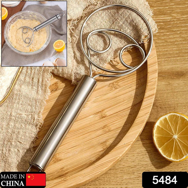 Dough Whisk, Premium Stainless Steel Dutch Whisk, Dough Hand Mixer Artisan Blender For Egg, Bread, Cake, Pastry, Pizza Dough - Perfect Baking Tools, Whisking, Tirring Kitchen Tools (1 Pc) - dailyneed.life