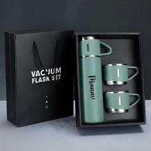 Customized Stainless Steel Vacuum Flask Set with 3 Cups – 500ML | Personalized Name Bottle Gift Combo for Boyfriend, Girlfriend, Employee - dailyneed.life
