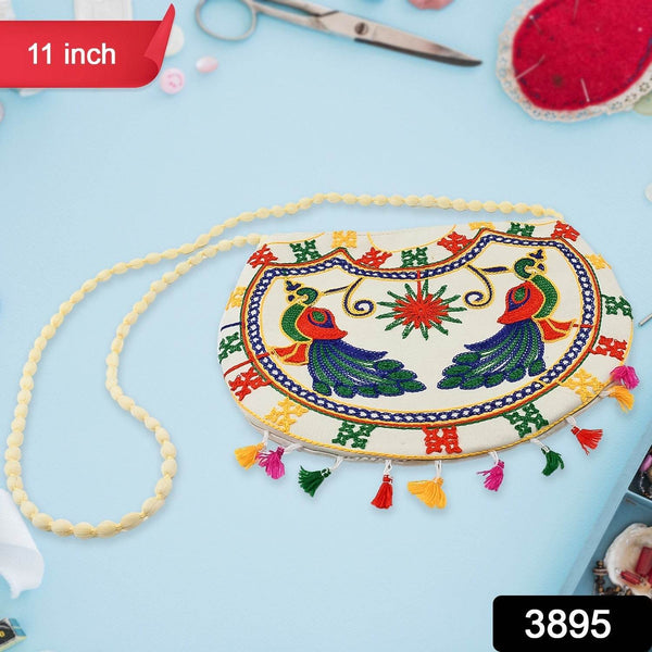 11 inch Handcrafted Cotton Embroidered Shoulder Bag for Girls & women (1 Pc) - dailyneed.life