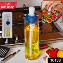 2 in 1 Transparent oilar dispenser with Silicone Oil Dropper Nozzle (1 Pc / With Brush / 1 Ltr.) - dailyneed.life