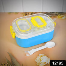 Durable Plastic Lunch box for Kids With 2 in 1 Spoon, Fork (1 Pc) - dailyneed.life