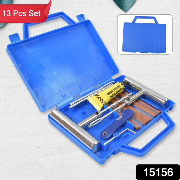 Portable Tire Repair Kit Tyre Repairing Tool Set with Box (13 Pcs Set) - dailyneed.life