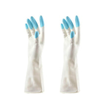 Reusable Rubber Latex PVC Flock lined Elbow Length Hand Gloves cleaning gloves - dailyneed.life