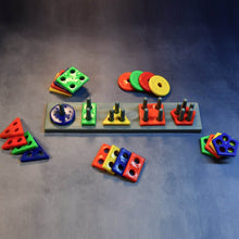 Geometric Brick with box- 5 Angle Matching Column Blocks for Kids - Preschool Educational Learning Toys. - dailyneed.life