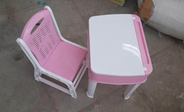 Study Table And Chair Set For Boys And Girls With Small Box Space For Plastic High Quality Study Table (Pink) - dailyneed.life