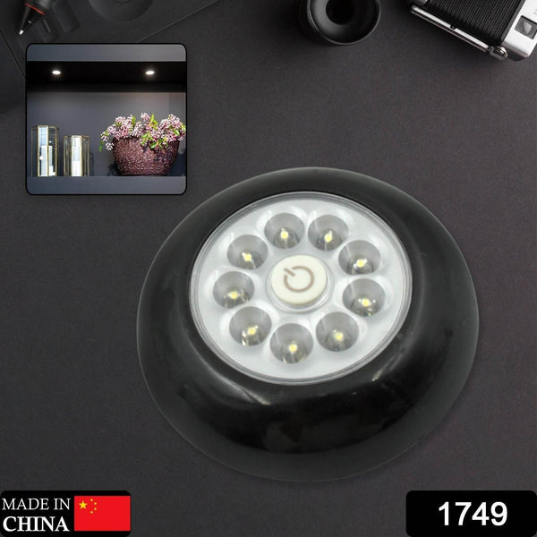 9 LED Touch Light Closet Light Battery Powered Stick-on Anywhere Puck Lights with New Strong Adhesive for Cabinet, Stair, Bedroom, Kitchen Night Light Stick Tap Night ( Battery Not Included / 1 Pc ) - dailyneed.life