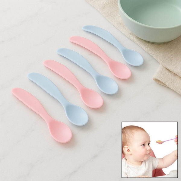 Kids Cute Food Grade Foods Feeding Training Baby Spoon (Set of 6 pcs) - dailyneed.life