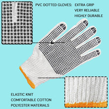 Unisex Knitted / Sewing Cotton Plain Hand Gloves Raw White - dailyneed.life