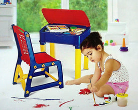 Study Table And Chair Set For Boys And Girls With Small Box Space For Plastic High Quality Study Table (Pink) - dailyneed.life