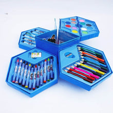 46 Pcs Plastic Art Colour Set with Color , Crayons, Oil Pastel and Sketch Pens - dailyneed.life