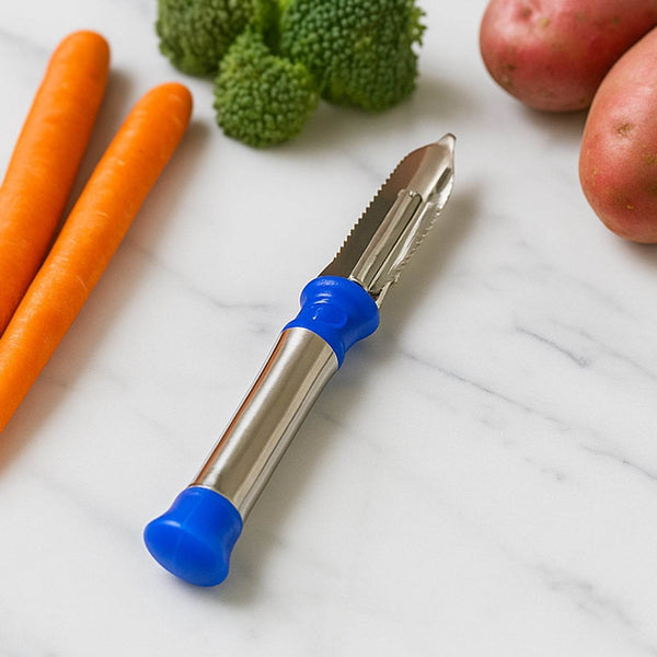 Stainless Steel 2-in-1 Vegetable Peeler - Multifunctional Grater with Hanging Ring (1 pc) - dailyneed.life