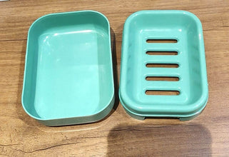 Premium Quality Rectangular Aqua Green Plastic Soap Case (1 Pc) - dailyneed.life