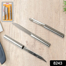 Stainless Steel Multipurpose Sharp Cutting Knife with Non-Slip Handle for Fruit, Meat and Vegetable Chopping (Pack Of 3) - dailyneed.life