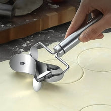 Multifunctional Easy and Fast Stainless Steel Puri cutter roller Machine with Handle for Home Baking Tools for Women, Dough Circle Roller Cutter for Kitchen (1 pc) - dailyneed.life