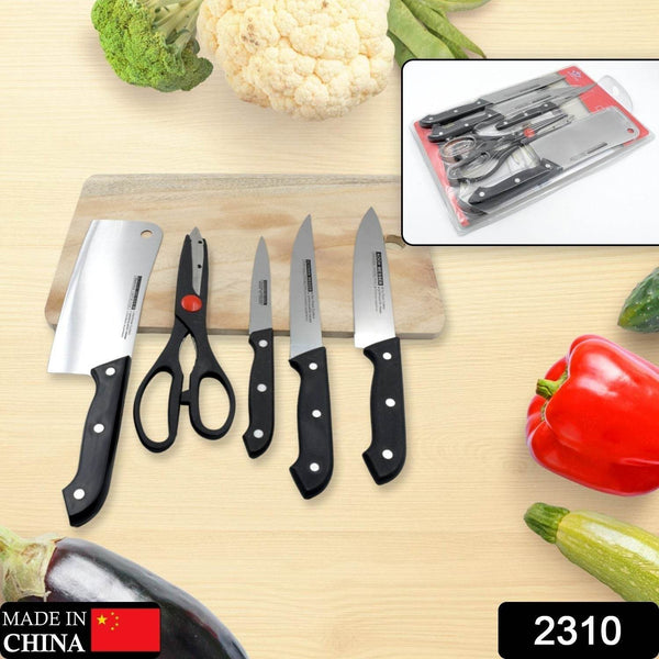 Stainless Steel 6 Piece Kitchen Knife Knives Set For Home Restaurant - dailyneed.life