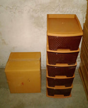 5tier Plastic Modular Drawer System For Multiple Use (Brown colour) - dailyneed.life