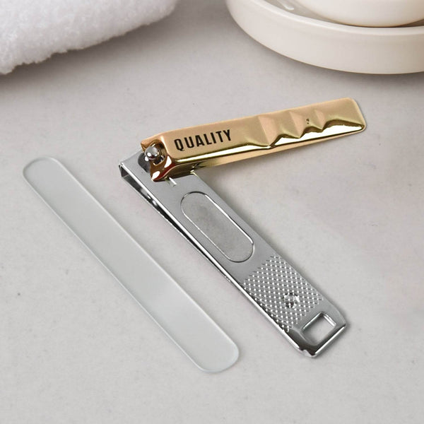 Cute Nail Clipper with Nail Catcher, Nail File - Stainless Steel (1 Pc) - dailyneed.life