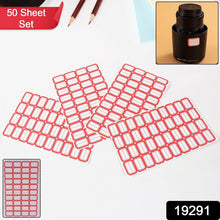 Multipurpose Blank Label Sticker Sheets Red Border Self-Adhesive Writable Stickers for Bottles (50 Sheet) - dailyneed.life