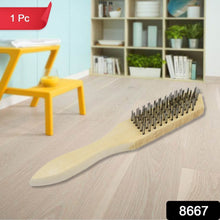 Wooden Handle Steel Wire Brush (1 Pc) - dailyneed.life