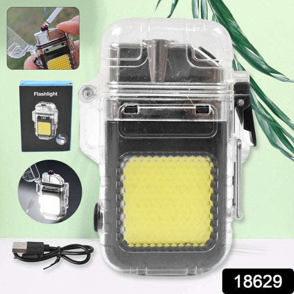 USB Rechargeable Electric Lighter & 3 Modes COB Flashlight (1 Pc) - dailyneed.life