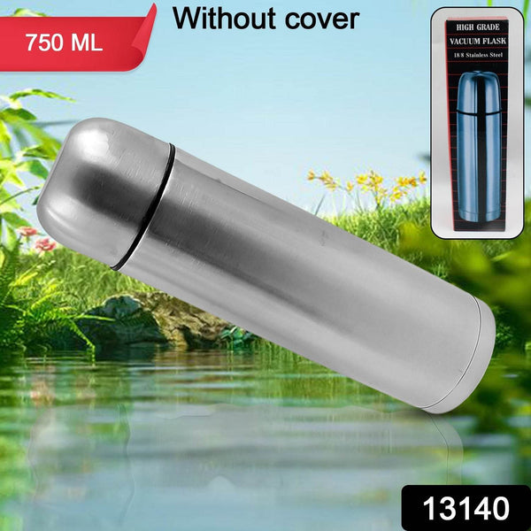 Vacuum Flask Without Cover, 18/8 Stainless Steel | Hot and Cold Water Bottle with Push-Down Lid | Double Walled Stainless Steel Bottle for Travel, Home, Office, School, Picnic (750 ML / Without Cover) - dailyneed.life