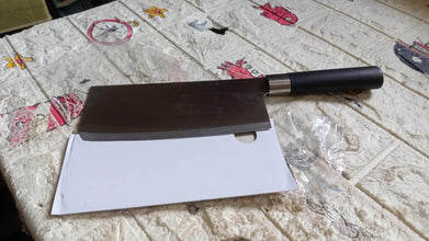 Stainless Steel Chef Damascus Cleaver Vegetable Knife with Plastic Handle & Cover, Multipurpose Use for Kitchen or Restaurant (12 Inch) - dailyneed.life