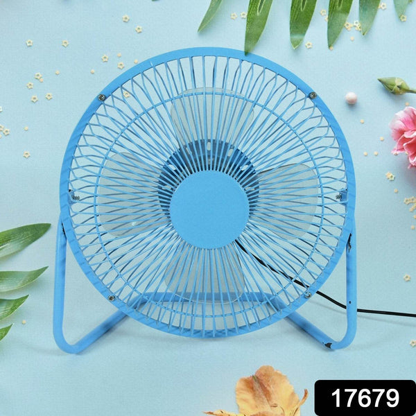 Big USB Table Desk Personal Metal Electronic Fan, Compatible with Computers, Laptops, Student Dormitory, Suitable For Office, School Use (1 Pc) - dailyneed.life