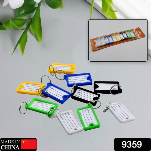 Wallet Keychain 10 pcs Set Plastic Key Custom Key Tags Key Ring Tags Numbered Key Tags Tags with Backpack Keychain - dailyneed.life