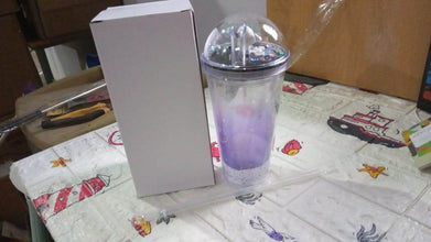 LED Glow Light, Design Printed Insulated Double Wall Plastic Tumbler Cups With Straws 13oz Theming Astronaut in Space Travel Tumbler Freezer Mug Drinking Cups for Boys and Girls School/Tuition/Gym/ Picnic (Pack Of 1) - dailyneed.life