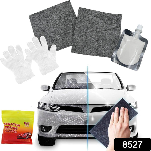 Nano Magic Car Scratch Remover Cloth, Multipurpose Scratch Repair Cloth, Cloth for Car Paint Scratch Repair, Easy to Repair Slight Scratches on the Surface Polishing Repeatable Use for All Kinds of Car (45 ML Repair Solution, 2 Gloves, 2 nano Cloth) - dailyneed.life