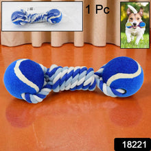 Durable Cotton Rope Dog Toy Two-Way Ball Design (1 Pc) - dailyneed.life