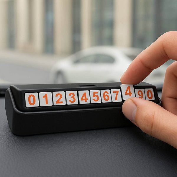Temporary Car Parking Mobile Number Display with Magnetic Numbers Stickers (1Pc)  - dailyneed.life