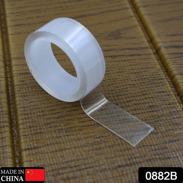 Sticky Tape Washable Adhesive 1M Tape Reusable, wear-resistant Tape Nano Tape Double Sided Tape For Paste Photos Home Office School - dailyneed.life