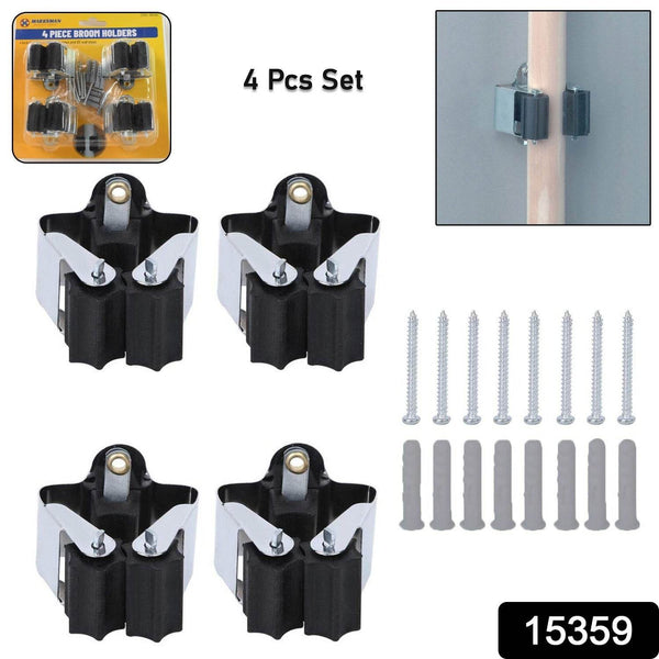 Multifunction Wall Mount Garage Holder for Mop / Broom / Hanger (4 Pcs Set) - dailyneed.life