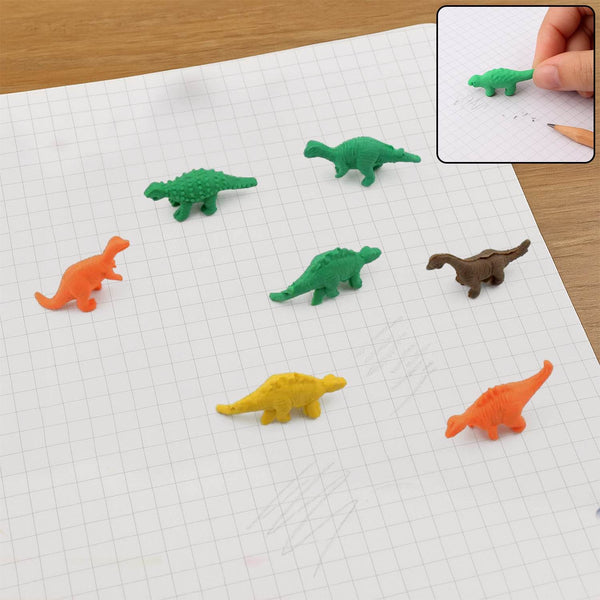 7 Piece Dinosaur Shaped Erasers for Kids - Animal Erasers, 3D Puzzle - dailyneed.life