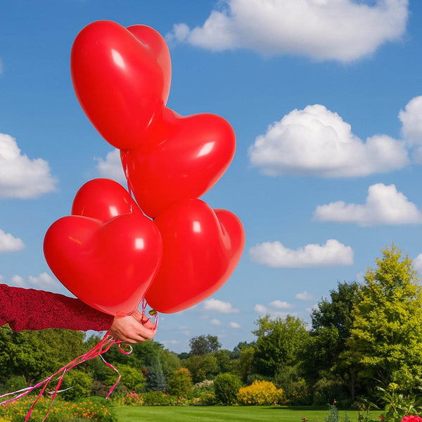 Heart shaped balloons Kinds of Rainbow Party Latex Balloons for Birthday / Anniversary / Valentine's / Wedding / Engagement Party Decoration Multicolor (4 Pcs Set) - dailyneed.life