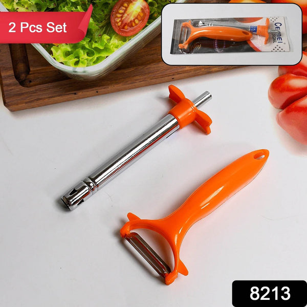 2 in 1 Kitchen Combo Lighter, Stainless Steel Durable Gas Lighter with Vegetable Cutter Peeler, For Kitchen Steel Gas Lighter (2 Pc Set) - dailyneed.life