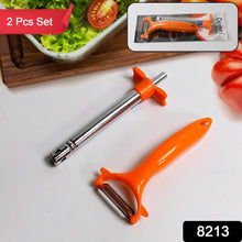 2 in 1 Kitchen Combo Lighter, Stainless Steel Durable Gas Lighter with Vegetable Cutter Peeler, For Kitchen Steel Gas Lighter (2 Pc Set) - dailyneed.life