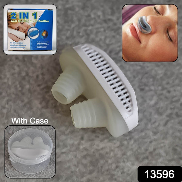 2 in 1 Anti Snoring and Air Purifier Nose Clip Anti Snoring Device (1 Pc / With Plastic Case) - dailyneed.life