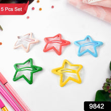 Metal Printed Star Shape Hair Clips (5 Pcs Set) - dailyneed.life