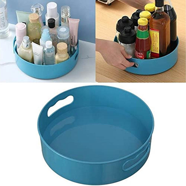 360° Rotating Kitchen Organizer Trolley for Storage - Turntable Tray with Brown Box - dailyneed.life