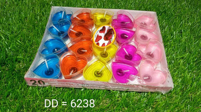 Heart Shape Wax Scented Candles, Diwali (Pack of 20 pcs) - dailyneed.life