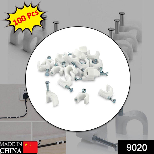 100 Pc 6 MM Cable Clip used in all kinds of wires to make them stuck and holded in walls etc. - dailyneed.life