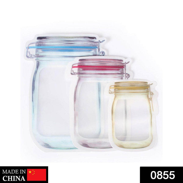 Plastics Transparent Jar Shaped Stand-up Pouch With Zipper - dailyneed.life