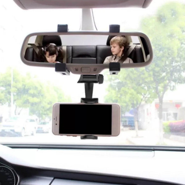 Rear View Mobile Holder Universal Vehicle Rear View Mirror Mobile phone Mount Stand - dailyneed.life