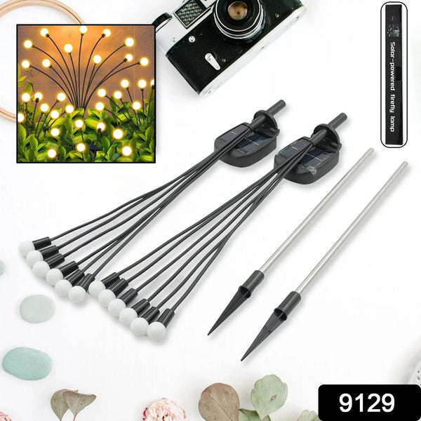 Solar Firefly Lights for Garden Decor (2 Pc, 12 LED Warm) - dailyneed.life