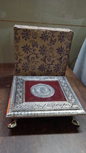 Silver - Square Pooja Chowki Patla / Bajot (20×20 CM / 1 Pc) - dailyneed.life