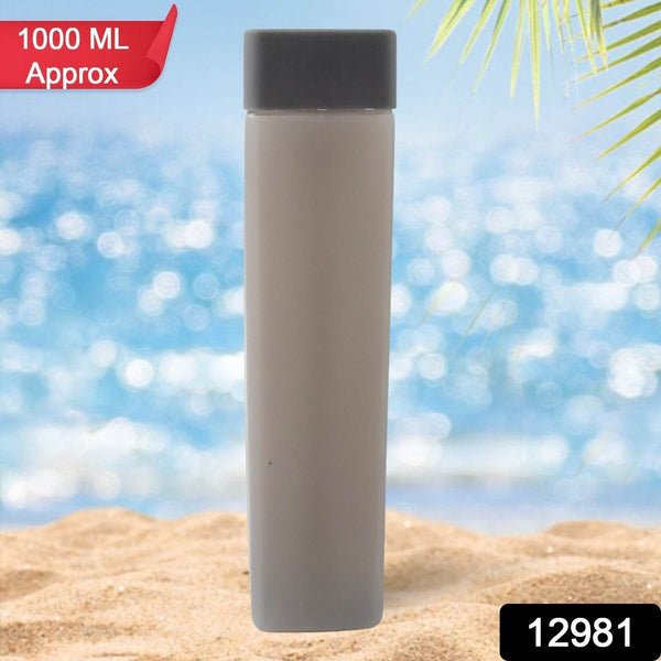 Square Plastic Water Bottle - 1000ml Leakproof BPA-Free Container for Office, Gym & Home (1 pc) - dailyneed.life